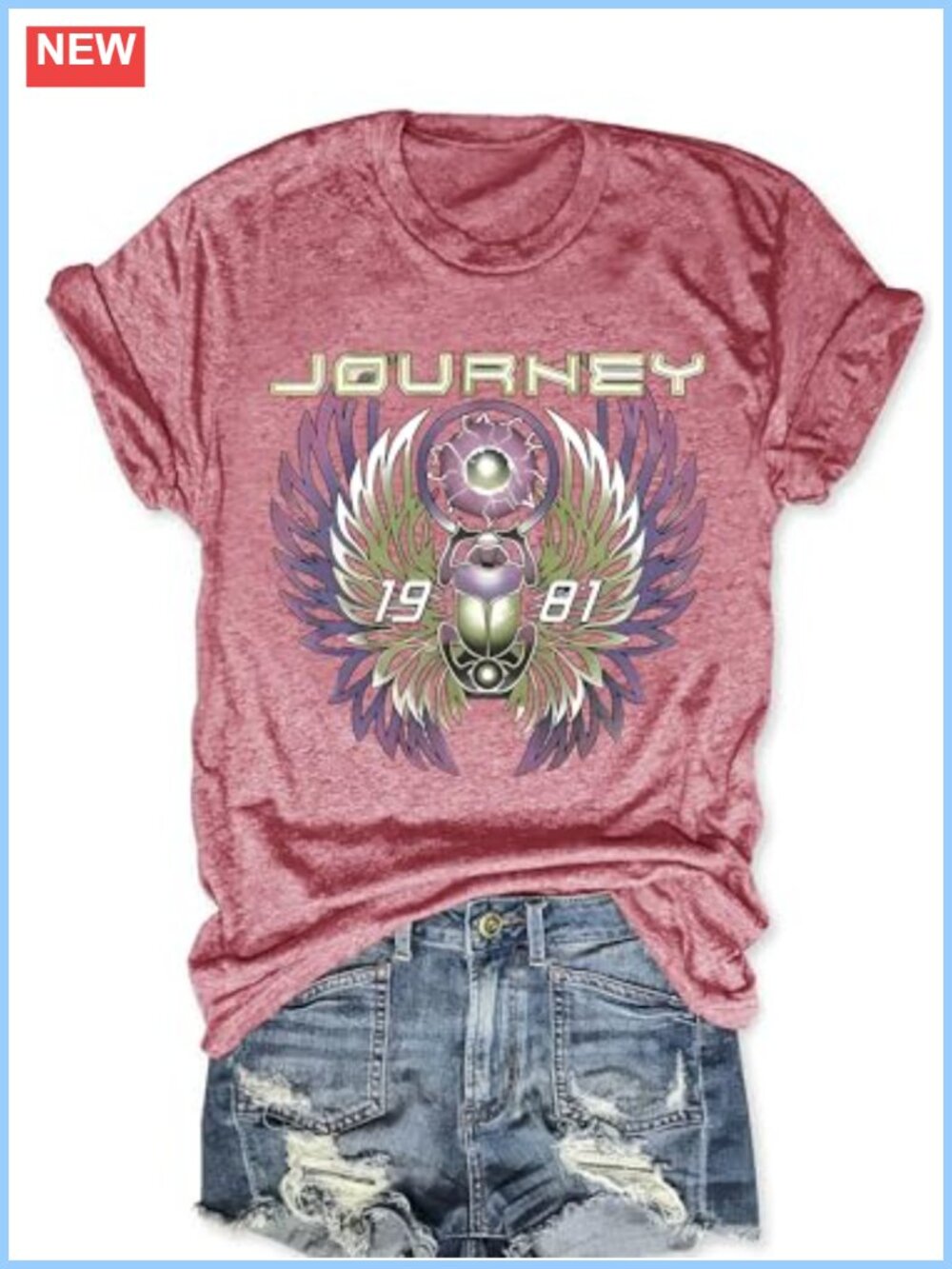 Women's Vintage Travel Graphic T-Shirt Crew Neck Short Sleeve Cotton Blend
